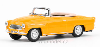Modely autíček Škoda Felicia Roadster (1963), Žlutooranžová, 1:43, 143ABS-703BD, kovové modely aut Škoda, Oldmodel.cz