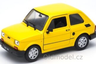 Model autíčka Fiat 126, žlutý - WEL24066W-Y, kovové modely aut Fiat, Welly