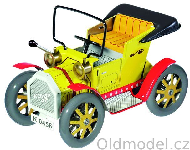 Plechový model autíčka Dědeček automobil