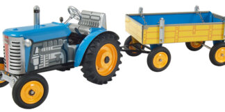 Traktor ZETOR s valníkem - modrý – kovové disky kol