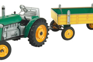 Traktor ZETOR s valníkem - zelený – kovové disky kol