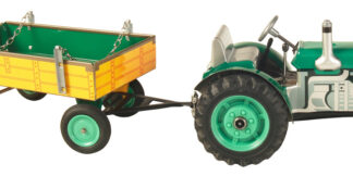 Traktor ZETOR  s valníkem zelený– plastové disky kol