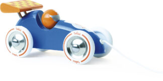 Vilac Tahací závodní auto modré s oranžovým křídlem