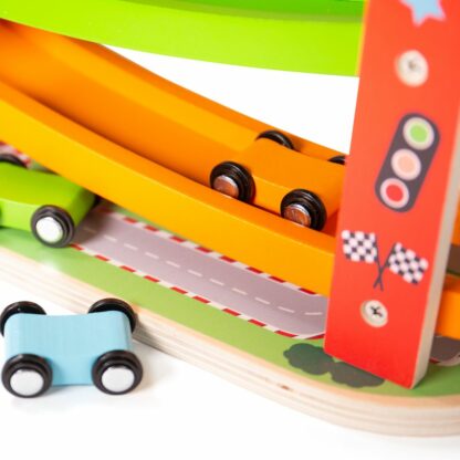 Bigjigs Toys Dřevěná automobilová závodní dráha - Obrázek 4