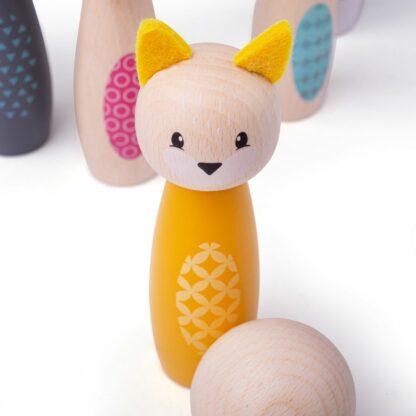 Bigjigs Toys Kuželky lesní zvířátka - Image 5
