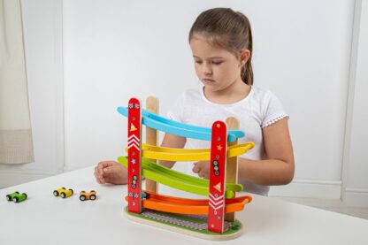 Bigjigs Toys Dřevěná automobilová závodní dráha - Image 5
