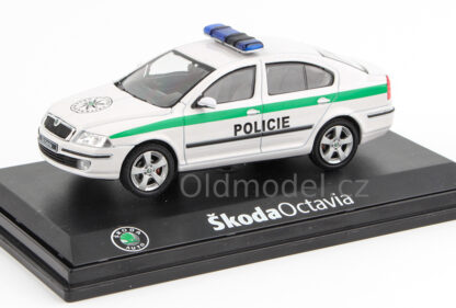 Model autíčka Škoda Octavia II (2004) 1:43 - Policie ČR, 143ABX-001XA, kovové modely aut Škoda, Abrex
