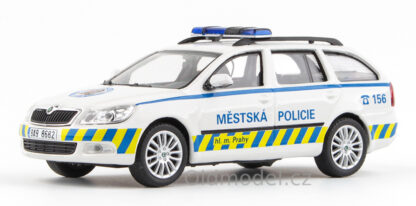 Modely autíček Škoda Octavia II FL Combi (2008), 1:43, Městská policie Praha - 143ABX-013XB01, kovové modely aut Škoda, Abrex
