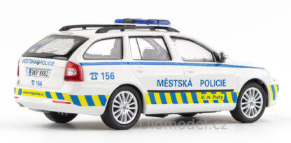Modely autíček Škoda Octavia II FL Combi (2008), 1:43, Městská policie Praha - 143ABX-013XB01, kovové modely aut Škoda, Abrex
