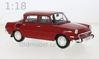 Modely autíček Škoda 1000 MB, šedá, 1964 - MCG18275, kovové modely aut Škoda, Oldmodel.cz