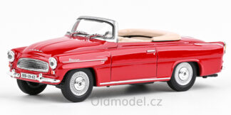Modely autíček Škoda Felicia Roadster (1963), Červená Tmavá, 1:43, 143ABS-703BB, kovové modely aut Škoda, Oldmodel.cz
