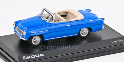 Modely autíček Škoda Felicia Roadster (1963), Modrá, 1:43, 143ABS-703LL, kovové modely aut Škoda, Oldmodel.cz