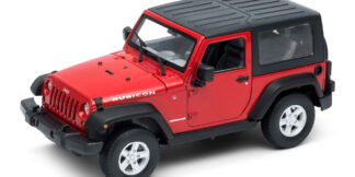 Welly Jeep Wrangler Rubicon (soft top) 1:24 červený