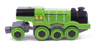 Bigjigs Rail Elektrická lokomotiva Flying Scotsman zelená