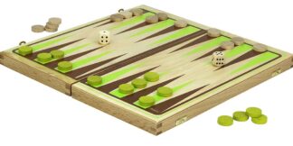Jeujura Backgammon v dřevěném skládacím boxu