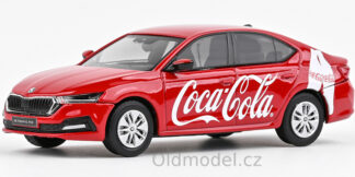 Modely autíček Škoda Octavia IV (2020), 1:43 - Coca-Cola SK, 143FA-036F03, kovové modely aut Škoda, Oldmodel.cz
