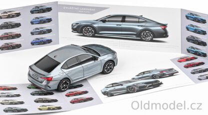 Modely autíček Škoda Octavia IV (2020), 1:43 - Šedá Platin Metalíza, 143ABZ-037Cj, kovové modely aut Škoda, Oldmodel.cz