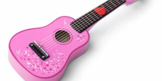 Tidlo Dřevěná kytara Star růžová - poškozený obal