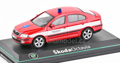 Modely autíček Škoda Octavia II (2004) - HZS Letiště Karlovy Vary, 1:43, 143ABX-001XL3 , kovové modely aut Škoda, Oldmodel.cz