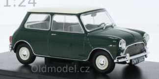 Model autíčka Mini Austin Cooper S 1965, 1:24, zelená/bílá, MX5ALA0007, kovové modely aut Oldmodel.cz