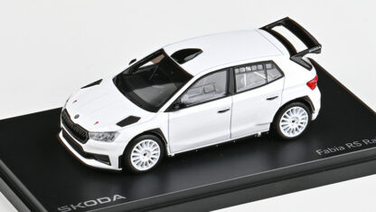 Modely autíček Škoda Fabia IV RS Rally2 (2022) 1:43 - Bílá, 143XAB-607E, kovové modely aut Škoda, Oldmodel.cz