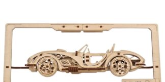 Ugears 2.5D dřevěné mechanické puzzle Roadster MK3