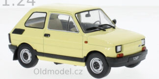 Modely autíček Fiat 126P 1985,  Svetle Zelený v měř. 1:24, 1975, WB124217, kovové modely aut Fiat, Oldmodel.cz.