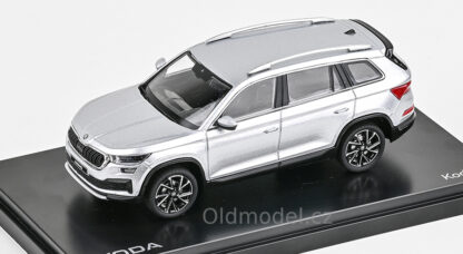 Modely autíček Škoda Kodiaq FL (2021) 1:43 - Stříbrná Brilliant Metalíza, 143AB-041AB, kovové modely aut Škoda, Oldmodel.cz