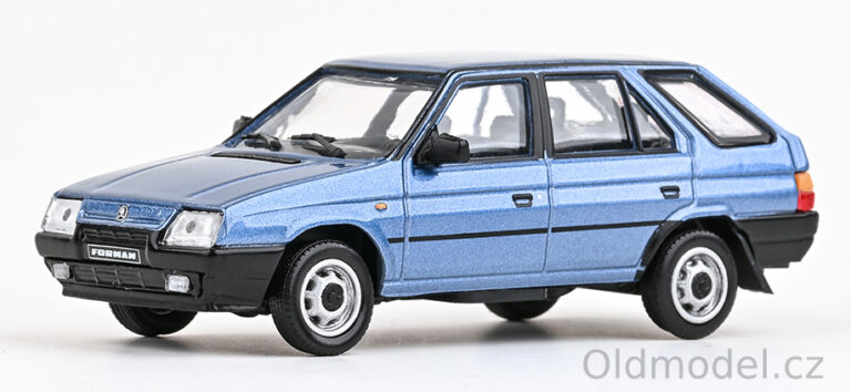 Modely autíček Škoda Forman (1993), Modrá metalíza, 1:43, 143ABS-713KZ, kovové modely aut Škoda, Oldmodel.cz