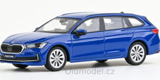 Modely autíček Škoda Superb IV Combi (2023) 1:43, Modrá Energy - 143AB-047MQ, kovové modely aut Škoda, Oldmodel.cz