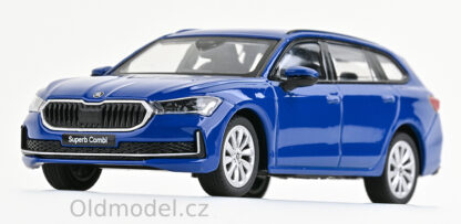 Modely autíček Škoda Superb IV Combi (2023) 1:43, Modrá Energy - 143AB-047MQ, kovové modely aut Škoda, Oldmodel.cz