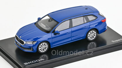 Modely autíček Škoda Superb IV Combi (2023) 1:43, Modrá Energy - 143AB-047MQ, kovové modely aut Škoda, Oldmodel.cz