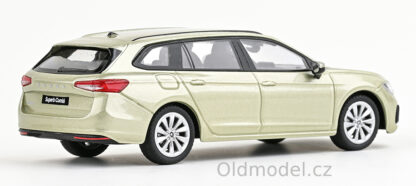 Modely autíček Škoda Superb IV Combi (2023) 1:43, Žlutá Ice Tea Metalíza - 143AB-047YR, kovové modely aut Škoda, Oldmodel.cz