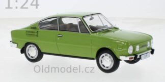 Modely autíček Škoda 110R Coupe (1970), 1:24, Zelená, WhiteBox, WB124227, kovové modely aut Škoda, Modely autíček pro každého - Oldmodel.cz