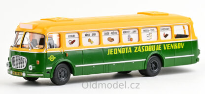 Modely autobusu 706 RTO 1:43 - Pojízdná Prodejna v měř. 1:43, 1960, Modrá, 143PB-007, modely autobusů, Oldmodel.cz.