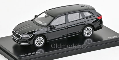 Modely autíček Škoda Superb IV Combi (2023) 1:43, Černá Ebony Metalíza - 143AB-047DE, kovové modely aut Škoda, Oldmodel.cz