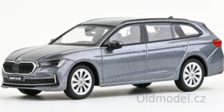 Modely autíček Škoda Superb IV Combi (2023) 1:43, Šedá Graphite Metalíza - 143AB-047CV, kovové modely aut Škoda, Oldmodel.cz