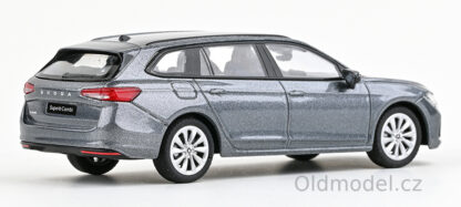 Modely autíček Škoda Superb IV Combi (2023) 1:43, Šedá Graphite Metalíza - 143AB-047CV, kovové modely aut Škoda, Oldmodel.cz