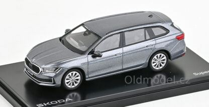 Modely autíček Škoda Superb IV Combi (2023) 1:43, Šedá Graphite Metalíza - 143AB-047CV, kovové modely aut Škoda, Oldmodel.cz