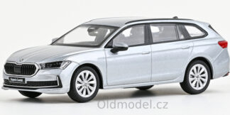 Modely autíček Škoda Superb IV Combi (2023) 1:43, Stříbrná Pebble Metalíza - 143AB-047AF, kovové modely aut Škoda, Oldmodel.cz