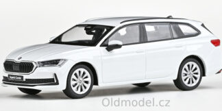 Modely autíček Škoda Superb IV Combi (2023) 1:43, Bílá Purity - 143AB-047EP, kovové modely aut Škoda, Oldmodel.cz