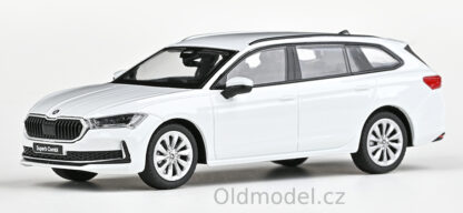 Modely autíček Škoda Superb IV Combi (2023) 1:43, Bílá Purity - 143AB-047EP, kovové modely aut Škoda, Oldmodel.cz