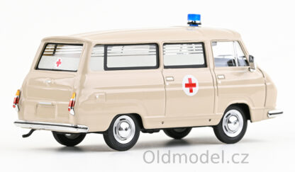 Modely autíček Škoda 1203 (1974) 1:43 - Sanitní Vůz - 143ABSX-715XO11, kovové modely aut Škoda, Oldmodel.cz