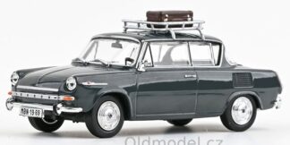 Modely autíček Škoda 1100MBX (1969)s přísluenstvím, 1:43 - Šedá Tmavá, 143AU-721CD, kovové modely aut Škoda, Oldmodel.cz