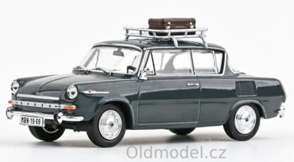 Modely autíček Škoda 1100MBX (1969)s přísluenstvím, 1:43 - Šedá Tmavá, 143AU-721CD, kovové modely aut Škoda, Oldmodel.cz