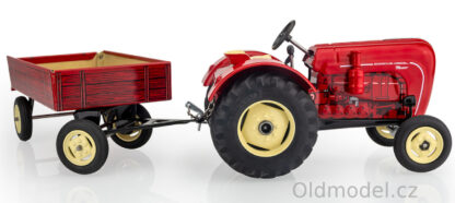 Model traktoru na klíček Porsche Diesel Master 419 s valníkem, Kovap, 1:25, 20101 - Plechové modely traktorů na klíček a další retro plechové hračky - Oldmodel.cz.