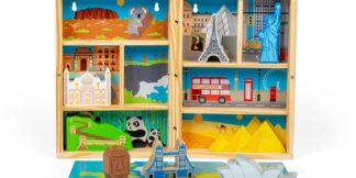 Bigjigs Toys Dřevěná cestovatelská hrací sada