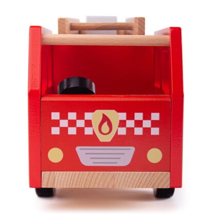 Bigjigs Toys Dřevěné hasičské auto - Image 4