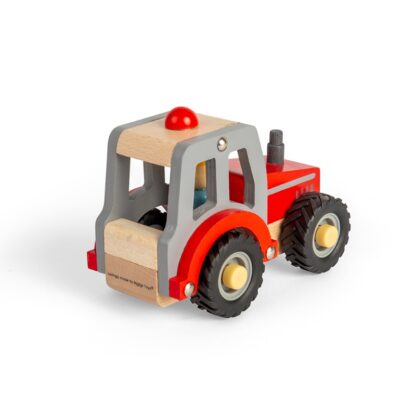 Bigjigs Toys Traktor červený - Image 3