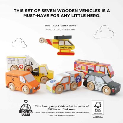 Le Toy Van Set záchranných autíček s vrtulníkem - Image 4